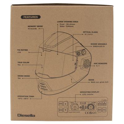 Digital svejsehjelm PANO (GRÅ) DIN3/4-8/9-14